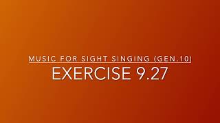 Exercise 9.27 - Music for Sight Singing