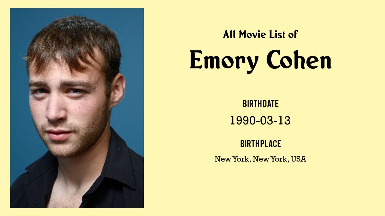 Emory Cohen Movies list Emory Cohen| Filmography of Emory Cohen