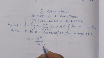 CBSE NCERT CLASS 11 MATHS RELATIONS AND FUNCTIONS MISCELLANEOUS EX SUM 6 (SOLUTION IN TAMIL)