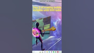 Day 2 of making builds invisible until 1K subs #shorts #fortnite #floor #invisible #1ksubscribers