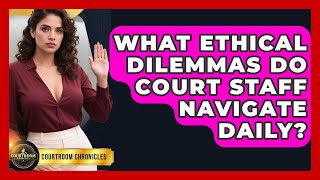 What Ethical Dilemmas Do Court Staff Navigate Daily - Courtroom Chronicles