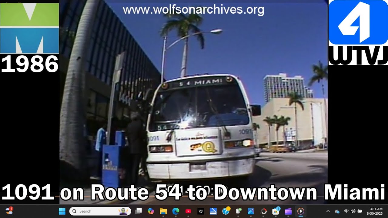 Throwback: WTVJ Rides Metrobus on Biscayne JAN1986