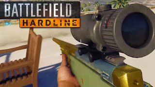 BATTLEFIELD HARDLINE Gameplay - SNIPERS, BEST MAP, CAR CHASES & MORE! (Exclusive Beta Gameplay)