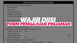 Tutorial Pengisian Formulir Pinjaman