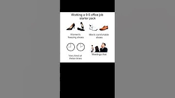 Working a 9 5 office job starter pack