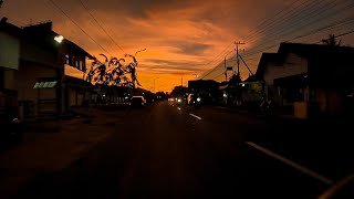 Baground Video senja || pemandangan indah jalan raya ( free )