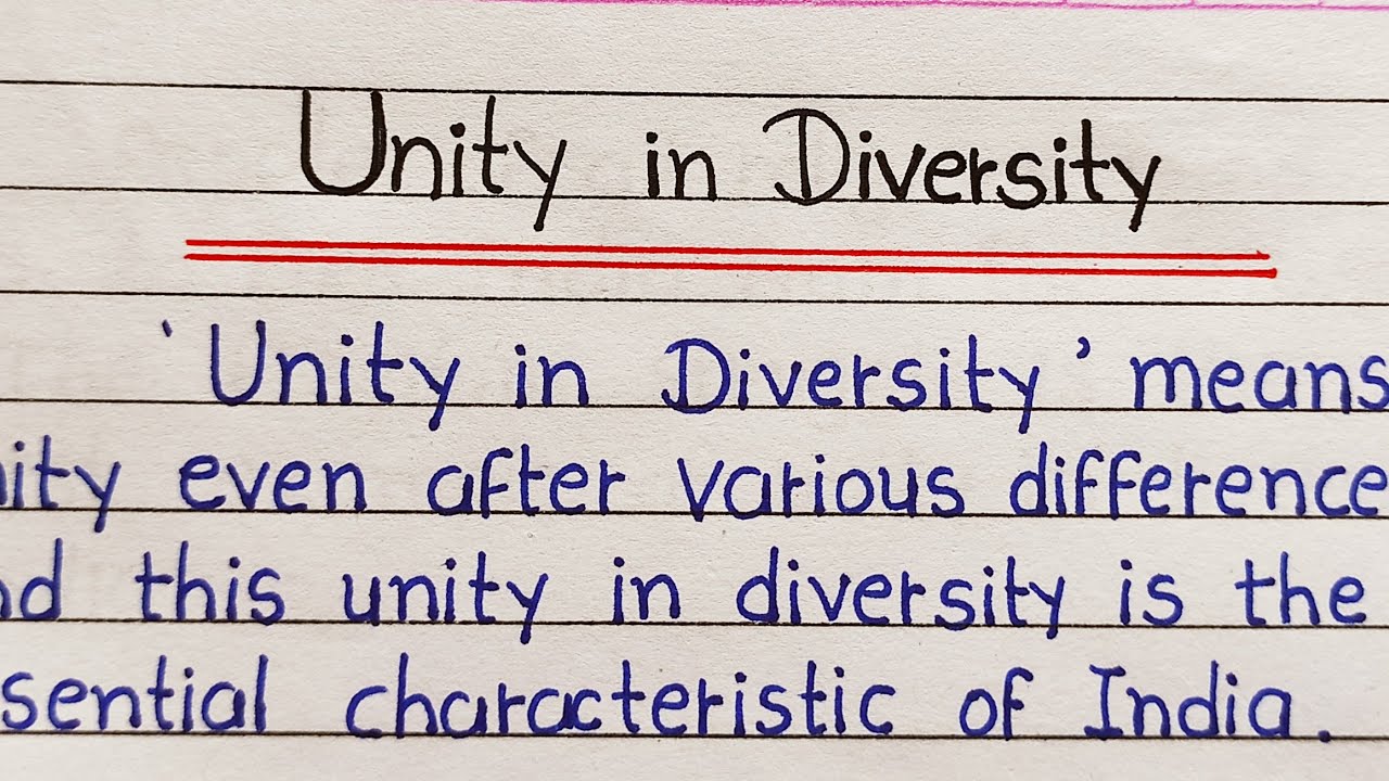 unity in diversity in india essay in english