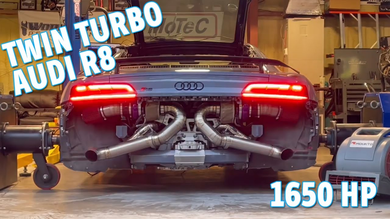 BRUTAL 1650 HP TWIN TURBO AUDI R8 - YouTube