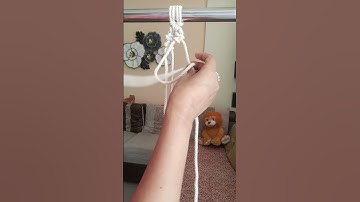 Macrame alternating half hitch knot pattern || Square knot #viral #shorts