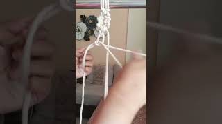 Macrame alternating half hitch knot pattern || Square knot #viral #shorts