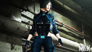 Resident Evil 2 Remake Ada Cosplaying Kusanagi With Leon As Jensen Gameplay Pc Mod