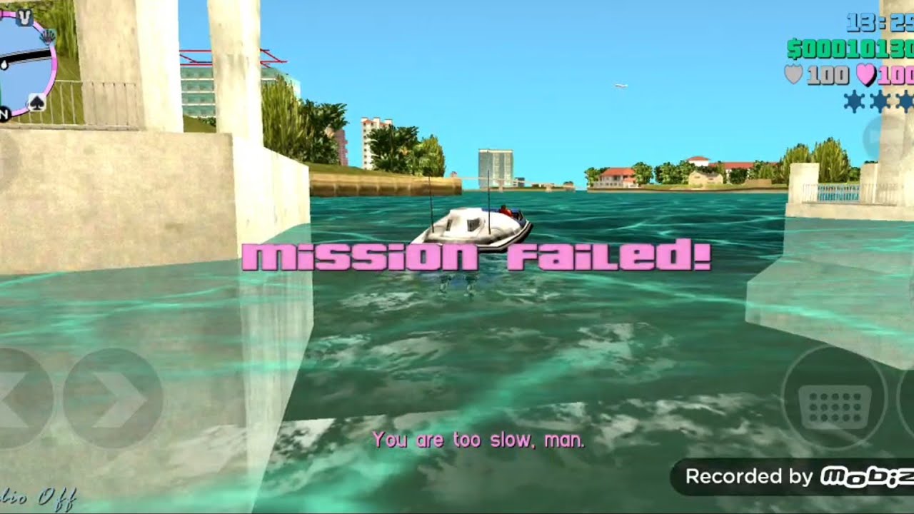 GTA Vice City 10th Anniversary Edition : Stunt Boat Challenge : Impossible with phone