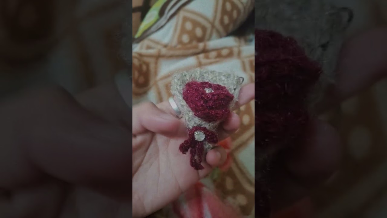 New crochet mini flower bouquet keychain 🌹