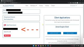 UE5 Algosyntax Client : Linking Your Patreon Account