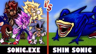 Team Sonic.EXE vs. Shin Sonic Tapes | Minecraft (CRAZY BATTLE!)
