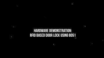 rfid based door lock using 8051