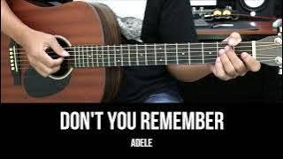 Don't You Remember - Adele | EASY Guitar Lessons - Chords - Guitar Tutorial