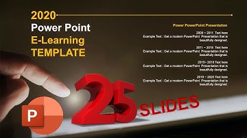 E-Learning PowerPoint Template 2020 [ Free Download 25 Slide ]