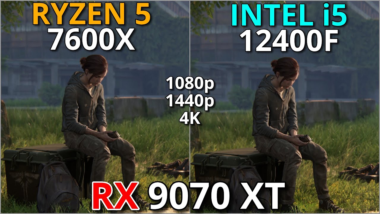 RYZEN 5 7600X vs i5 12400F | RX 9070 XT | Test in 12 Games | 1080p