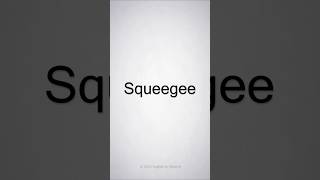 How to Pronounce Squeegee