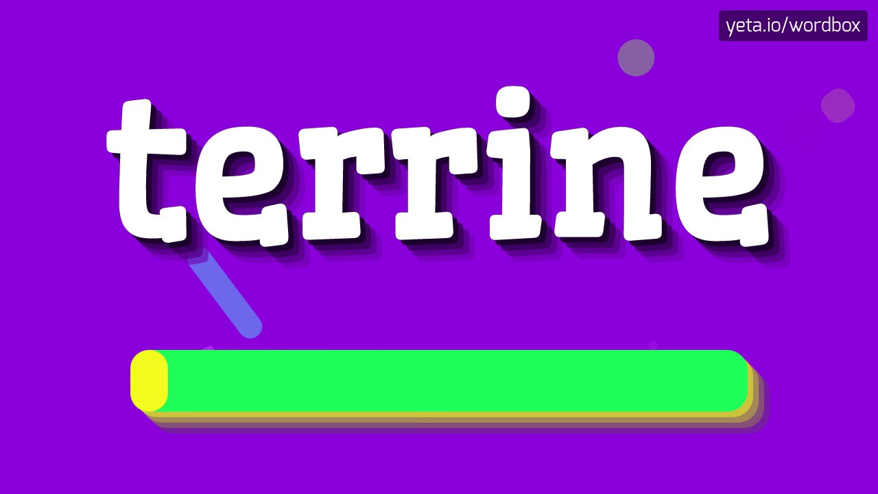 TERRINE HOW TO PRONOUNCE IT!? YouTube
