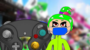 Splatoon 2 but with a game cube controller