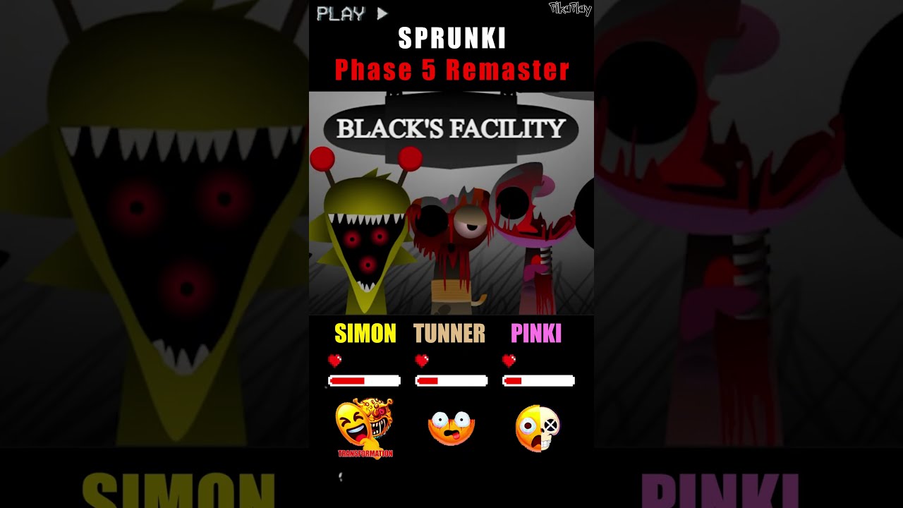 HP Bar Status Emoji SIMON TUNNER PINKI In Treatment Mods Sprunki Incredibox