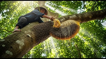 Đi Bắt Ong Mật Rừng – Thu Hoạch Tổ Ong Khổng Lồ Trên Cây Cao