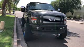 2008 Ford F250 Super Duty 6 Zone Off Road lift kit, 24x14 Hostile Stryker wheels, 37/1350/24 tires