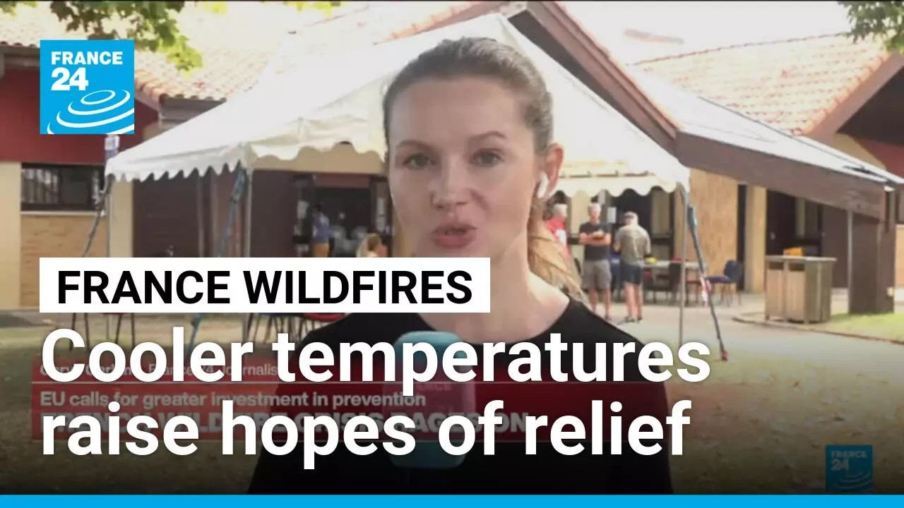 Cooler weather and potential rain move into the French region torched by wildfires • FRANCE 24