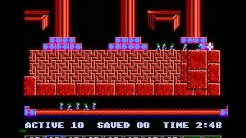 Lemmings (NES) fun level 16 solution