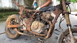 Restoration OldＫＡＷＡＳＡＫＩ| Restored Two-stroke Ｒｅｂｅｌ engine USA  #rebel2r 4