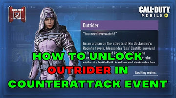 How to Unlock Outrider In CODM Counterattack Event | How to unlock operator in counterattack event