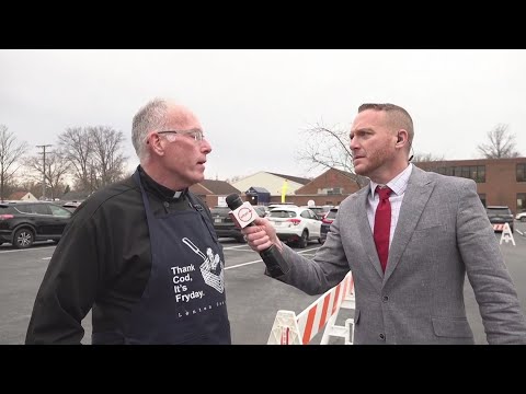 Mike Polk Jr. checks out Fish Fry Friday at St. Joseph in Avon Lake