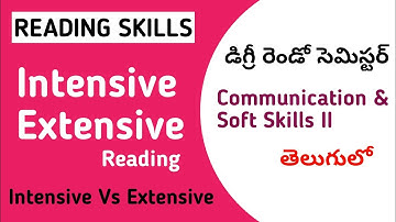 Intensive Extensive reading in telugu I Degree 2nd semester CSS