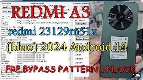 REDMI A3 blue 2024 Android 14 Frp Unlock Done With UMT 100% Working AUTH Free