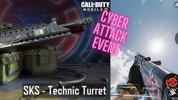 *New* SKS- Technic Turret Gameplay. Cyber Attack Event. Call of Duty Mobile.