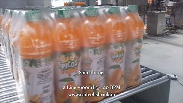 Shrink Wrapping Machines FOR JUICE 90BPM DOUBLE LINE