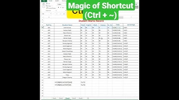 #shorts | Excel Hidden Magical trick | Show all formulas at once #excel