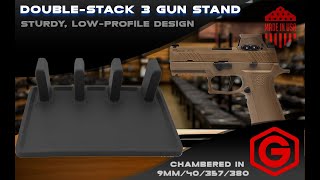 double stack 4 gun stand single gun pistol stand black