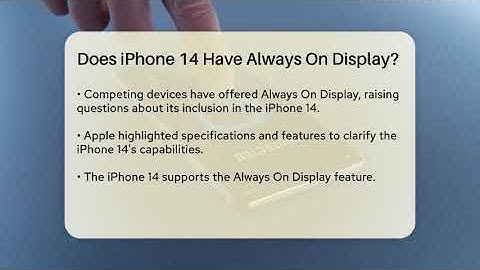 Does iPhone 14 Have Always On Display? - Talking Tech Trends