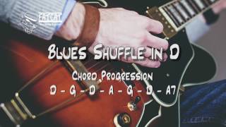Video thumbnail of "Blues Shuffle Backing Track in D"
