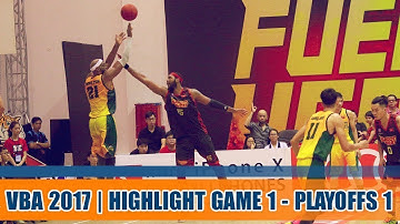 Highlight Bóng Rổ || Bán kết 1 - Game 1 VBA 2017: Saigon Heat vs Cantho Catfish 08/11