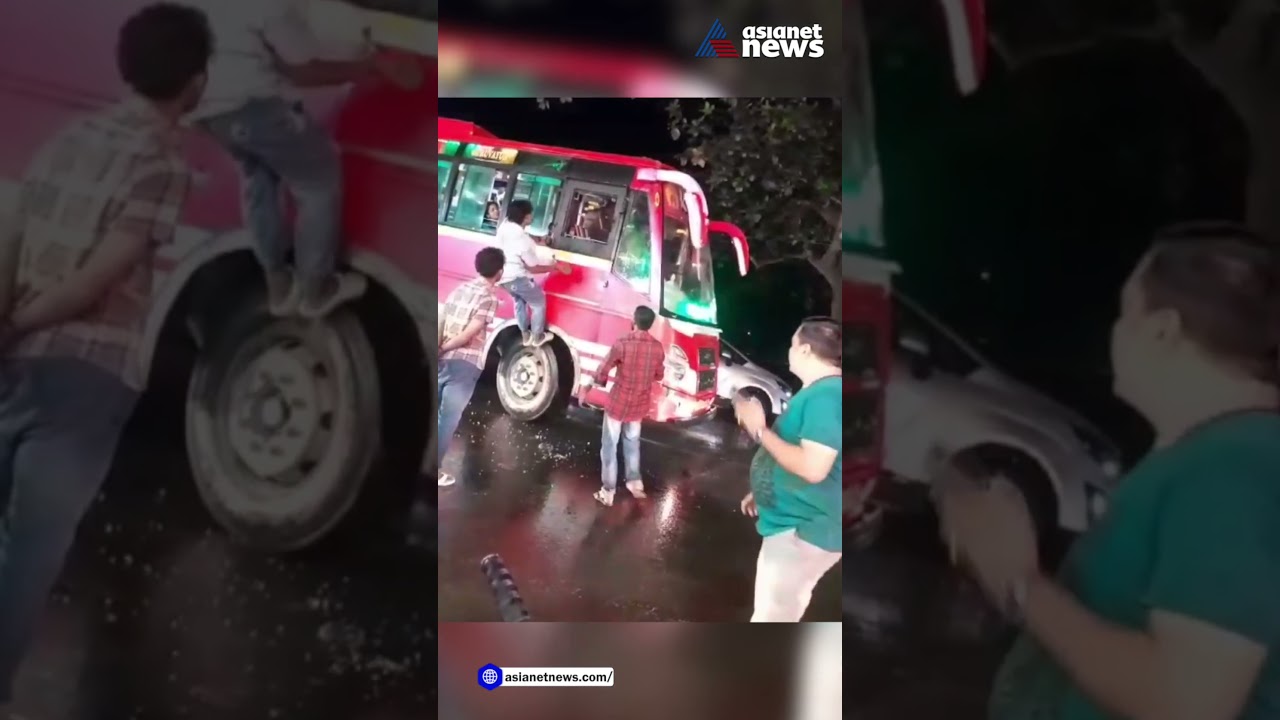 ബസ് ഓവർടേക്ക് ചെയ്തതിനെ ചൊല്ലി തൃശ്ശൂരിൽ സംഘർഷം 