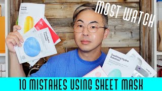 10 SKincare Mistakes | Sheet Mask