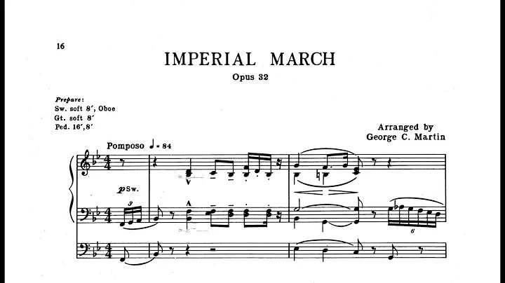 Edward Elgar - Imperial March Op.32 (Organ) - Scor...