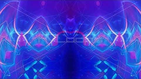 Pretty Geometric Blue Fractal Shapes Rotate in Spherical Projection - IncrediVFX - AVloops