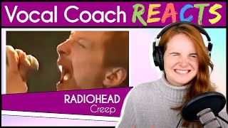 Vocal Coach reacts to Radiohead - Creep (Thom Yorke Live) (Best Live Performance)