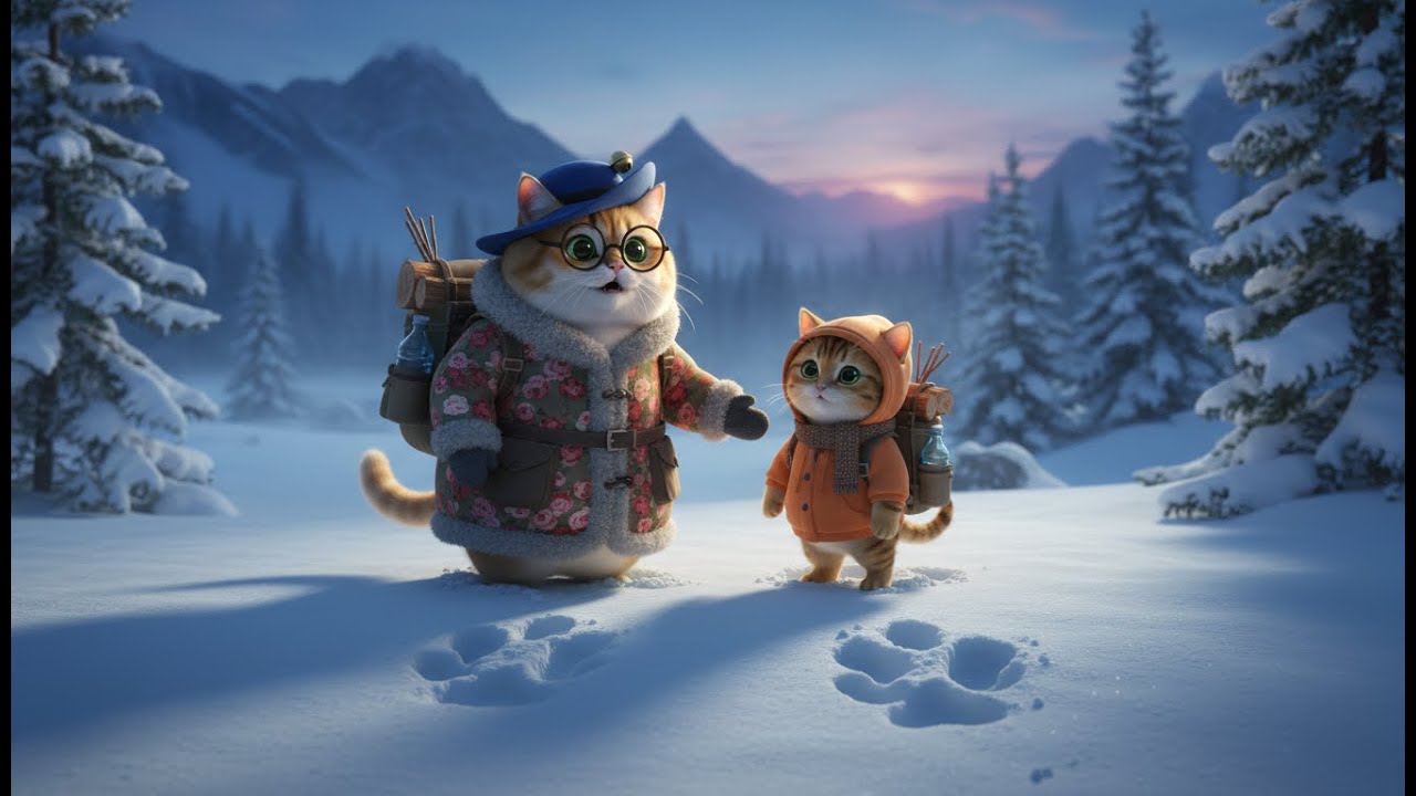 Story Cat: Mama Cat vs Deadly Wild Creatures in the Coldest Place on Earth | Frozen Tracks